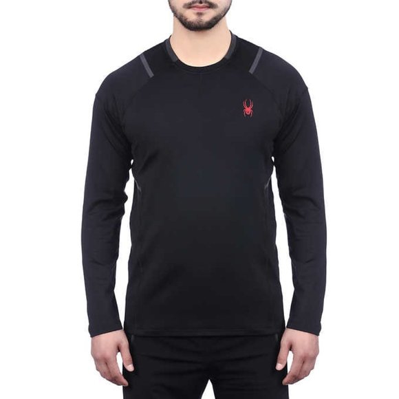 Spyder Men’s Active Black Long Sleeve Shirt Size 2XL - Picture 1 of 6